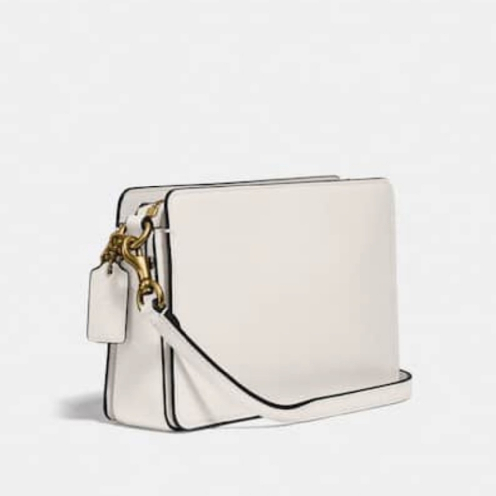 NWT Coach Signature Chain Crossbody Bag in Chalk/Brass - Picture 3 of 15